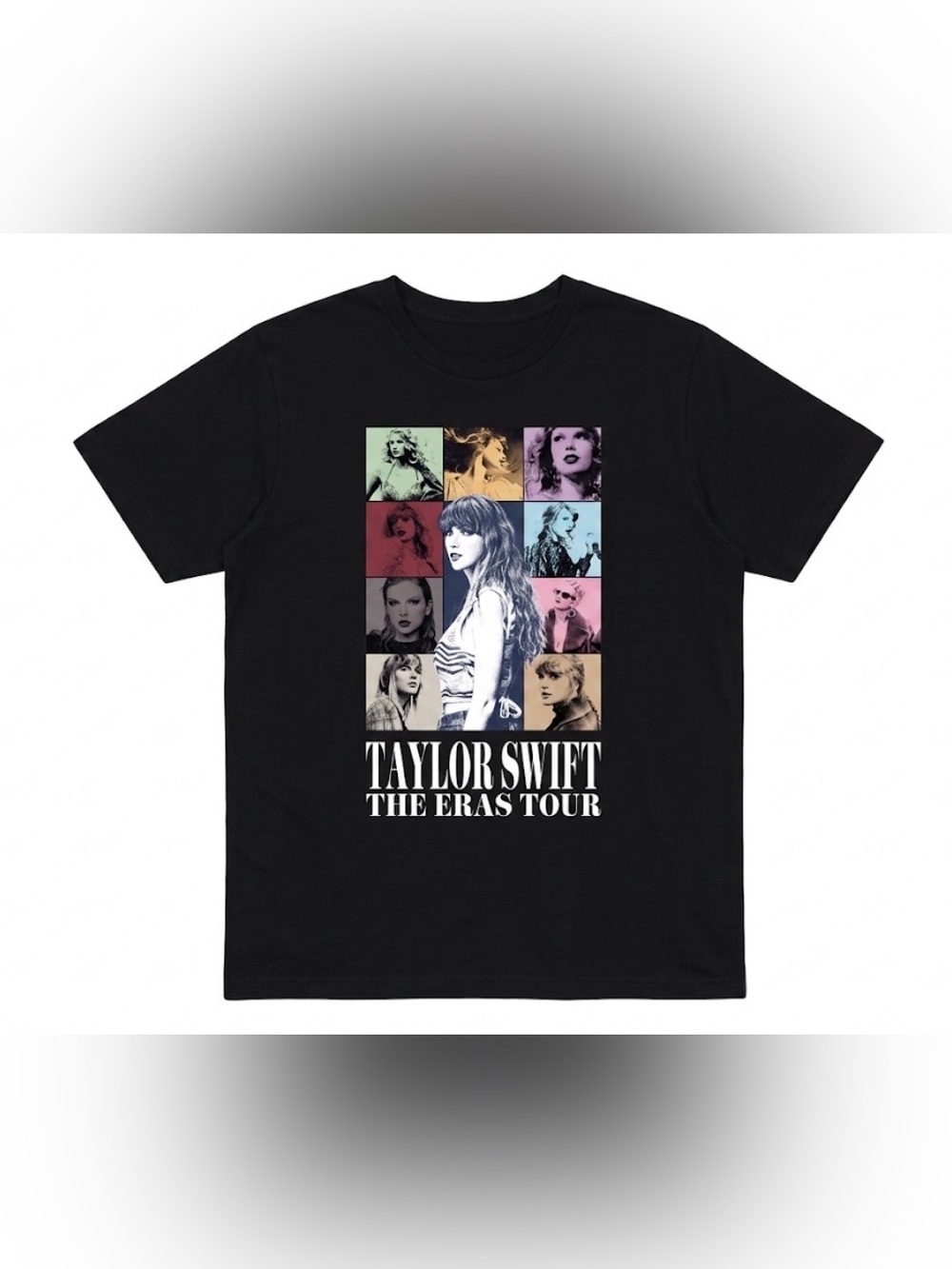 Taylor Swift The Eras Tour Concert Graphic T Shirt Medium Black Cotton Tee